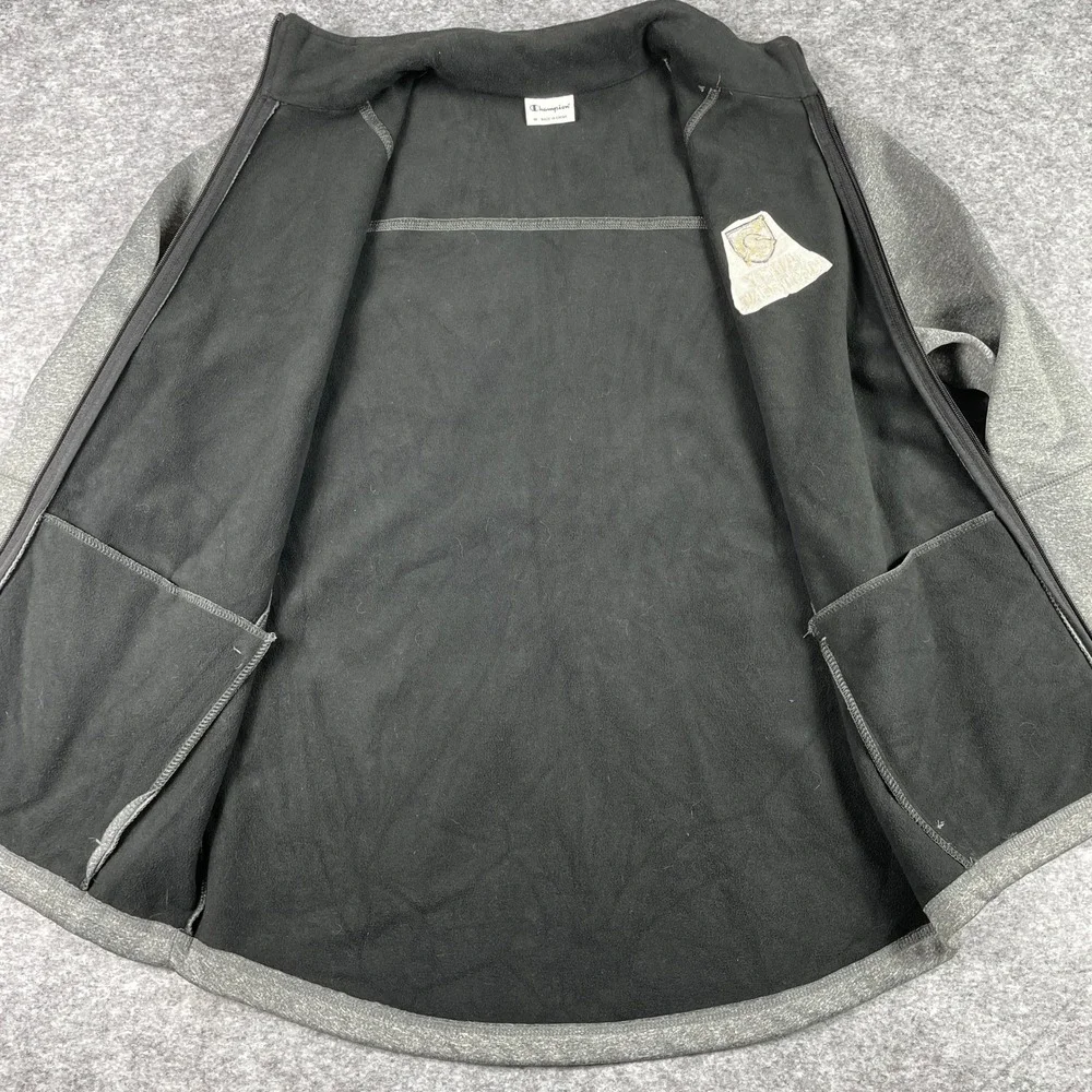 Army West Point Jacket Mens M Gray Champion Full Zip Fleece Lined Performance